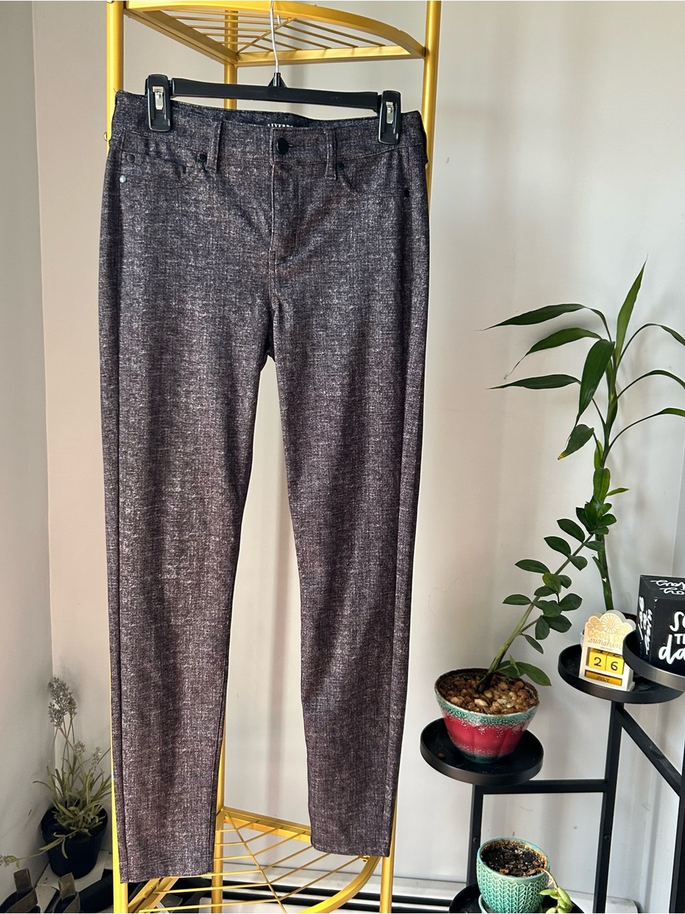 Liverpool Women's office casual Skinny Pants in Heathered Charcoal size 6/28